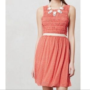 Sweet & Classy Coral Polka Dot Anthropologie Dress